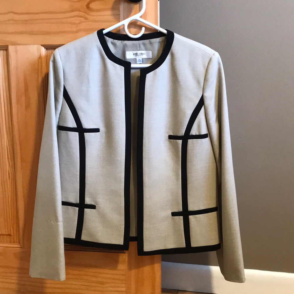 Tan and black blazer/ jacket